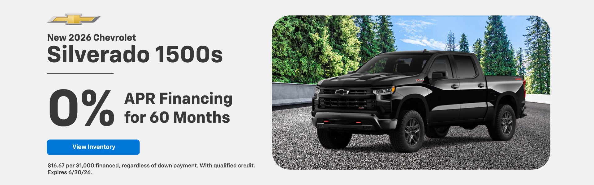 New 2026 Chevy Silverado 1500s