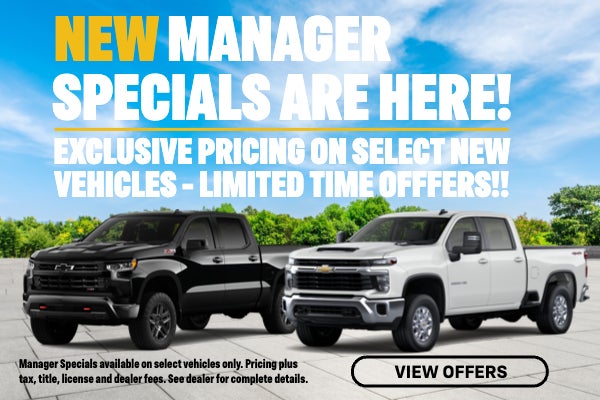 New Chevy Manager Specials from Denny Menholt in Billings